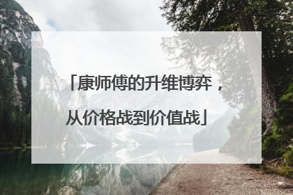 康师傅的升维博弈，从价格战到价值战
