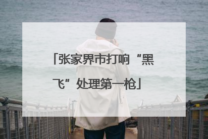 张家界市打响“黑飞”处理第一枪