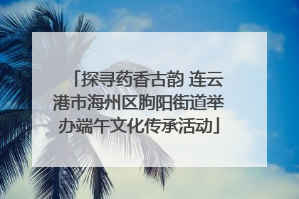 探寻药香古韵 连云港市海州区朐阳街道举办端午文化传承活动