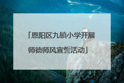 恩阳区九镇小学开展师德师风宣誓活动