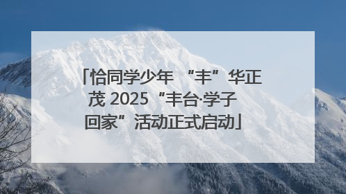 恰同学少年 “丰”华正茂 2025“丰台·学子回家”活动正式启动