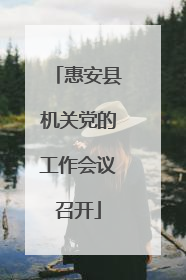 惠安县机关党的工作会议召开
