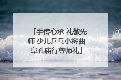 手传心承 礼敬先师 少儿乒乓小将曲阜孔庙行尊师礼