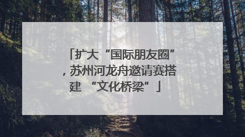 扩大“国际朋友圈”，苏州河龙舟邀请赛搭建 “文化桥梁”