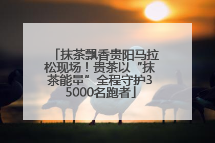抹茶飘香贵阳马拉松现场！贵茶以“抹茶能量”全程守护35000名跑者