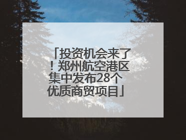 投资机会来了！郑州航空港区集中发布28个优质商贸项目