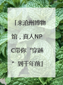 来沧州博物馆，真人NPC带你“穿越”到千年前