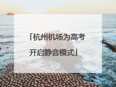 杭州机场为高考开启静音模式