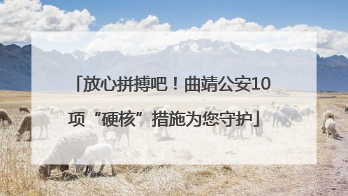 放心拼搏吧！曲靖公安10项“硬核”措施为您守护