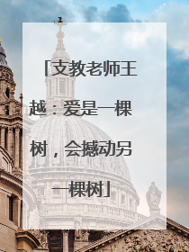 支教老师王越：爱是一棵树，会撼动另一棵树