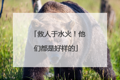 救人于水火！他们都是好样的