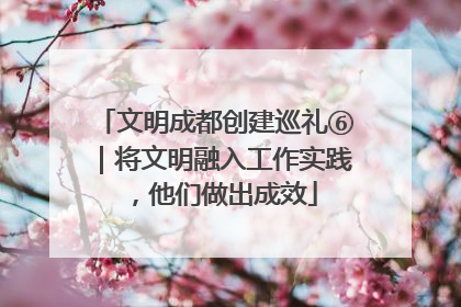 文明成都创建巡礼⑥｜将文明融入工作实践，他们做出成效