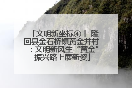 文明新坐标④丨 隆回县金石桥镇黄金井村：文明新风生“黄金” 振兴路上展新姿