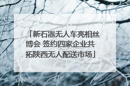 新石器无人车亮相丝博会 签约四家企业共拓陕西无人配送市场