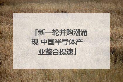 新一轮并购潮涌现 中国半导体产业整合提速