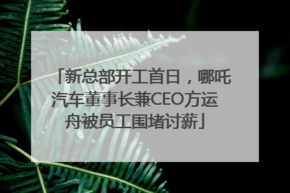 新总部开工首日，哪吒汽车董事长兼CEO方运舟被员工围堵讨薪