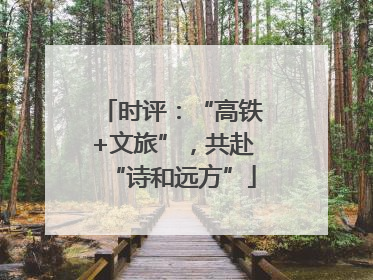 时评：“高铁+文旅”，共赴“诗和远方”