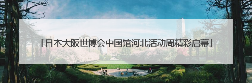 日本大阪世博会中国馆河北活动周精彩启幕