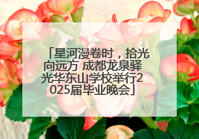 星河漫卷时，拾光向远方 成都龙泉驿光华东山学校举行2025届毕业晚会
