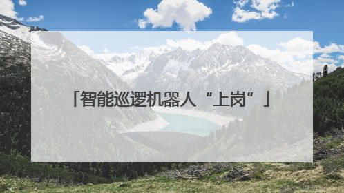智能巡逻机器人“上岗”