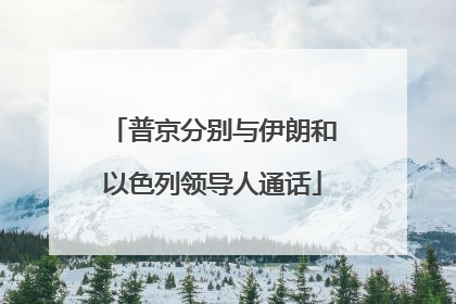 普京分别与伊朗和以色列领导人通话