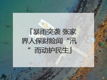 暴雨突袭 张家界人保财险闻“汛”而动护民生