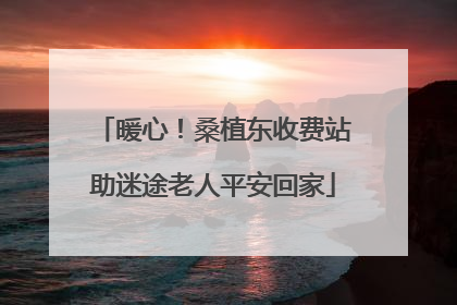 暖心！桑植东收费站助迷途老人平安回家