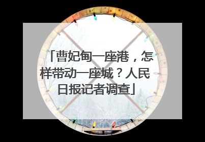 曹妃甸一座港，怎样带动一座城？人民日报记者调查