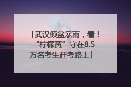 武汉倾盆暴雨，看！“柠檬黄”守在8.5万名考生赶考路上