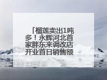 榴莲卖出1吨多！永辉河北首家胖东来调改店开业首日销售额同比增10倍