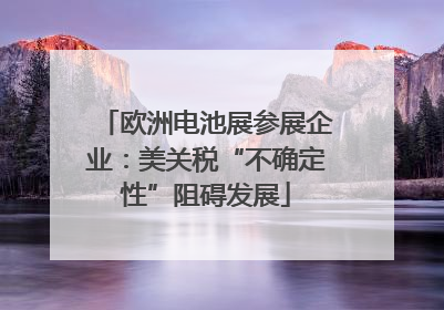 欧洲电池展参展企业：美关税“不确定性”阻碍发展