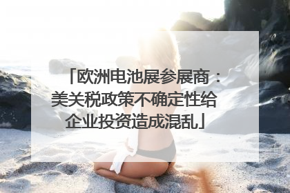 欧洲电池展参展商：美关税政策不确定性给企业投资造成混乱