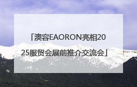 澳容EAORON亮相2025服贸会展前推介交流会