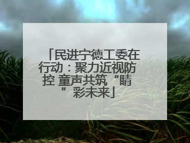 民进宁德工委在行动：聚力近视防控 童声共筑“睛”彩未来