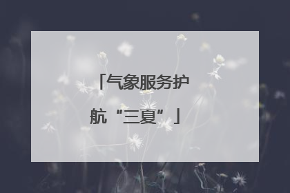 气象服务护航“三夏”