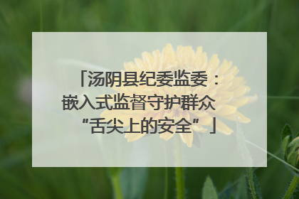 汤阴县纪委监委：嵌入式监督守护群众“舌尖上的安全”