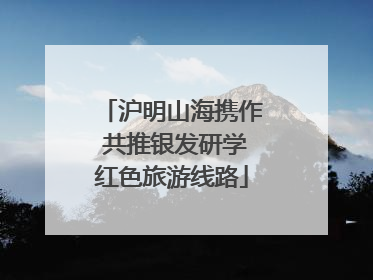 沪明山海携作 共推银发研学红色旅游线路