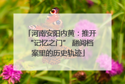 河南安阳内黄：推开“记忆之门” 翻阅档案里的历史轨迹