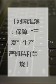 河南淮滨：保障“三夏”生产 严抓秸秆禁烧