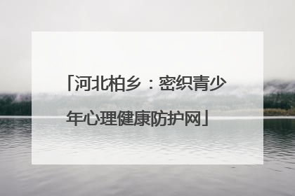 河北柏乡：密织青少年心理健康防护网