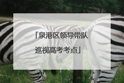 泉港区领导带队巡视高考考点
