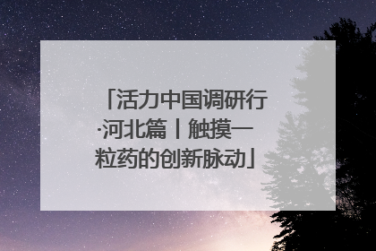 活力中国调研行·河北篇丨触摸一粒药的创新脉动