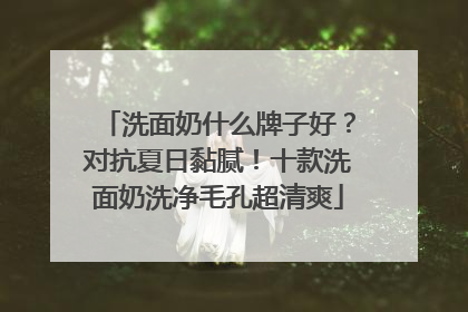 洗面奶什么牌子好？对抗夏日黏腻！十款洗面奶洗净毛孔超清爽