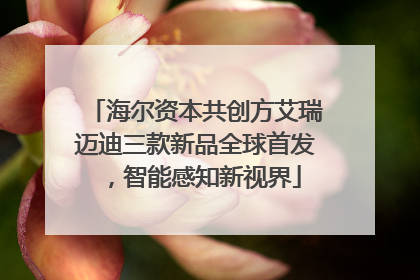 海尔资本共创方艾瑞迈迪三款新品全球首发，智能感知新视界