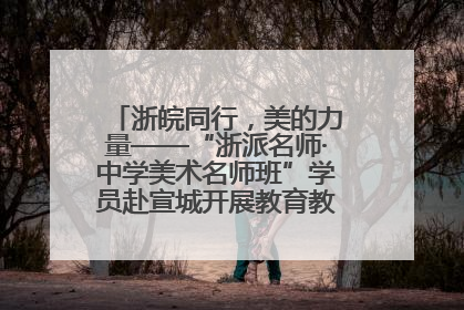 浙皖同行，美的力量——“浙派名师·中学美术名师班”学员赴宣城开展教育教学研讨活动