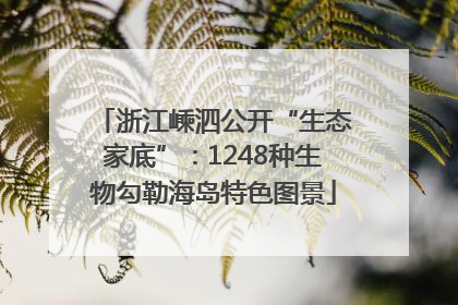浙江嵊泗公开“生态家底”：1248种生物勾勒海岛特色图景