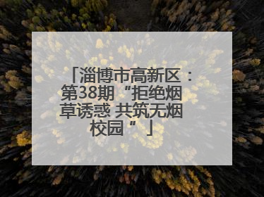 淄博市高新区：第38期“拒绝烟草诱惑 共筑无烟校园 ”