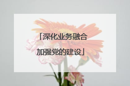 深化业务融合 加强党的建设