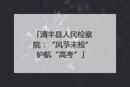 清丰县人民检察院：“风筝未检”护航“高考”