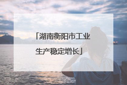 湖南衡阳市工业生产稳定增长